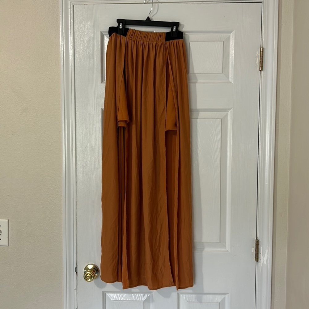 Bohemian long paneled skirt